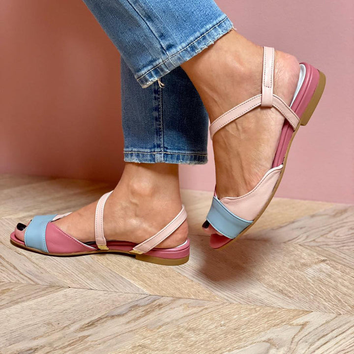 Lyra | Elegant Pink Asymmetric Sandals