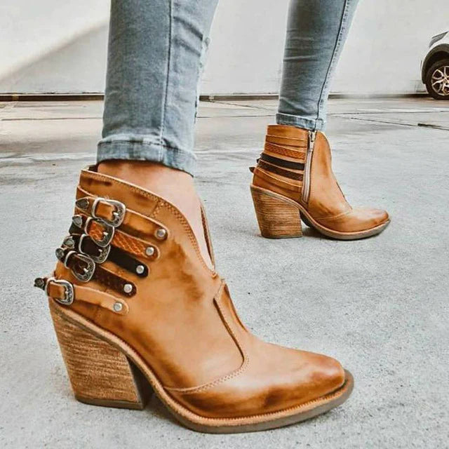 Retro Leather Boots