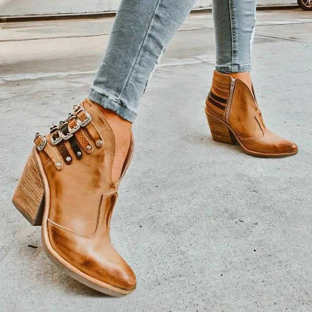 Retro Leather Boots