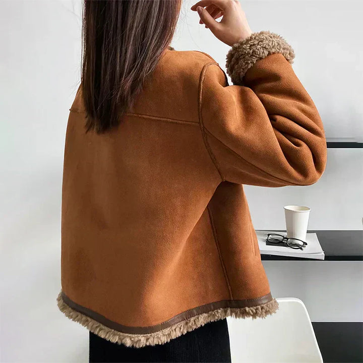 Clarisse | Faux Fur Button Jacket