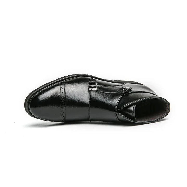 Rocco | Double-Buckle Leather Ankle Boots