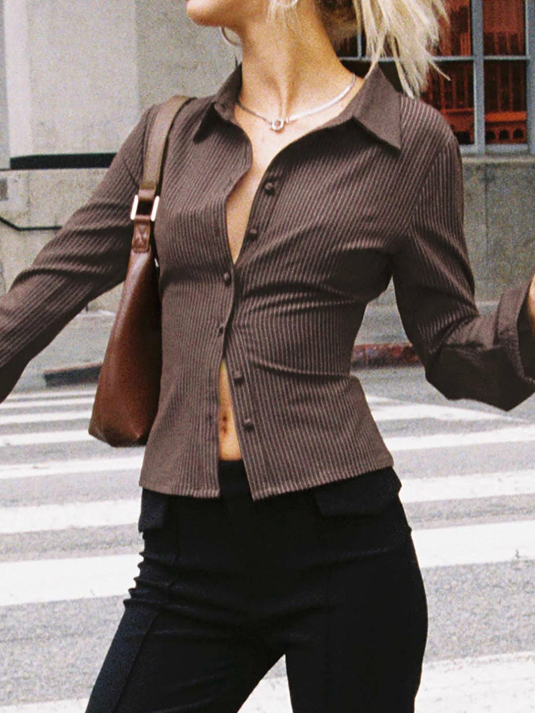 Julietta | Retro Style Top with Button Placket