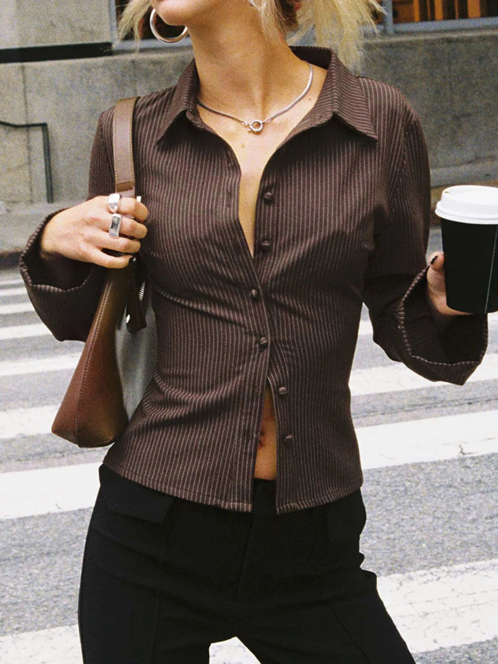 Julietta | Retro Style Top with Button Placket