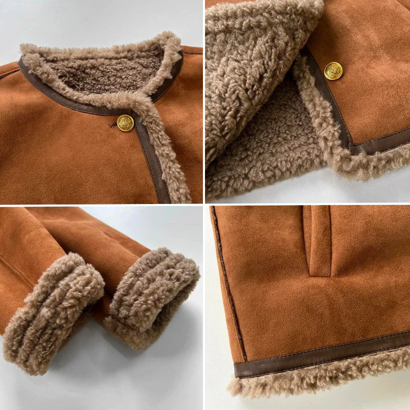 Clarisse | Faux Fur Button Jacket