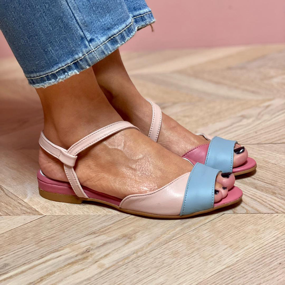Lyra | Elegant Pink Asymmetric Sandals