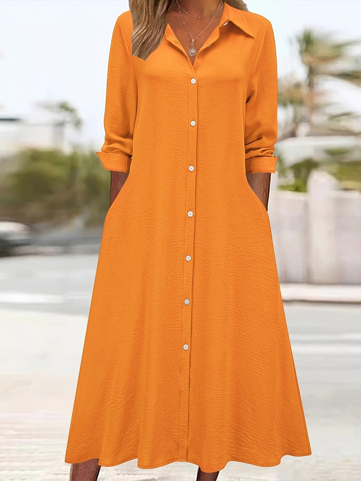 Jeanette | Button Front Shirt Dress
