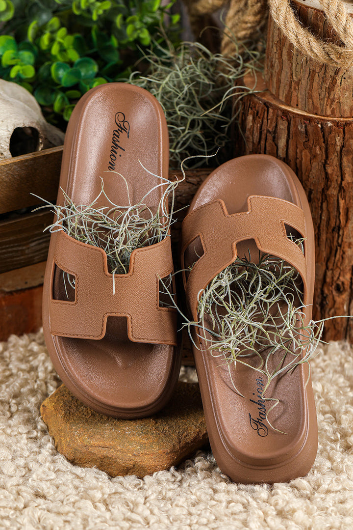 Quinny | Faux Leather Slides