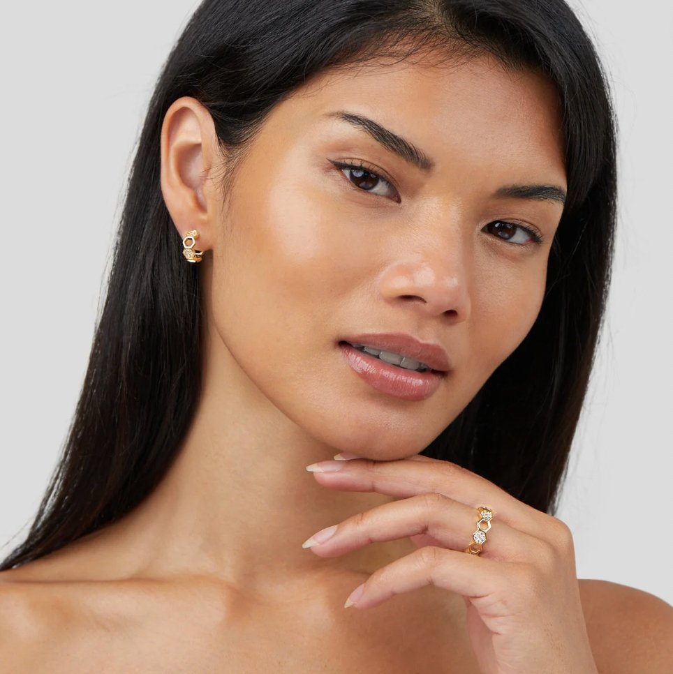 Bee | Gold & Crystal Ring