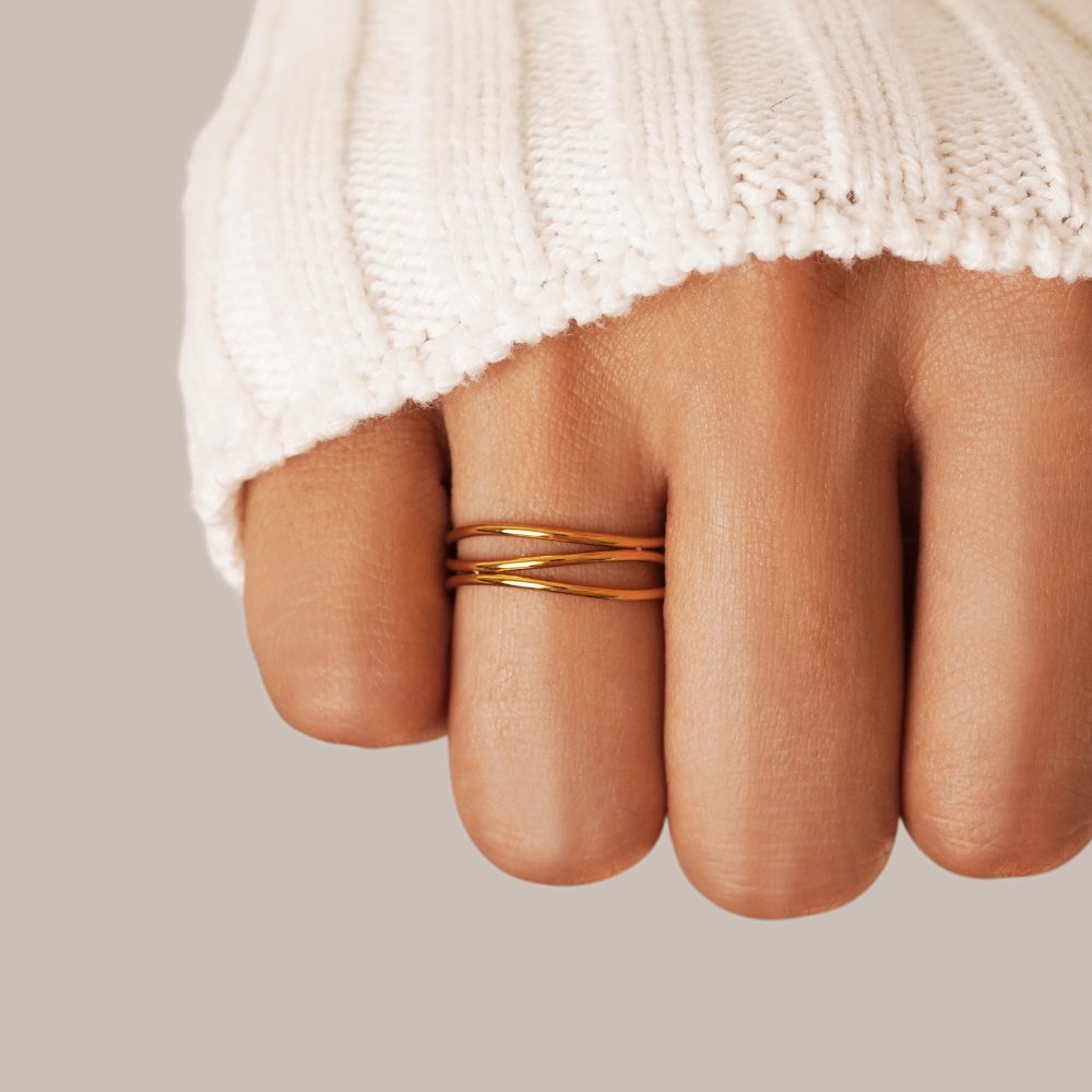 Infinity Loop – Gold Statement Ring