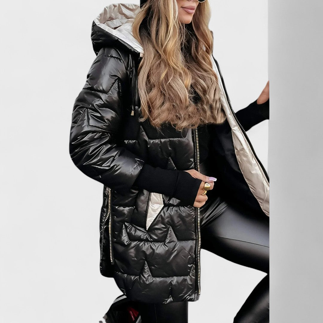 Elowira | Elegant Winter Coat with Hood