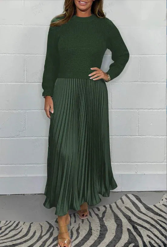 Graciela | Knit-Pleat Dress
