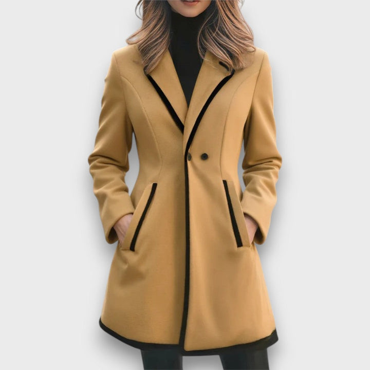 Adeline | Coat with Black Trim