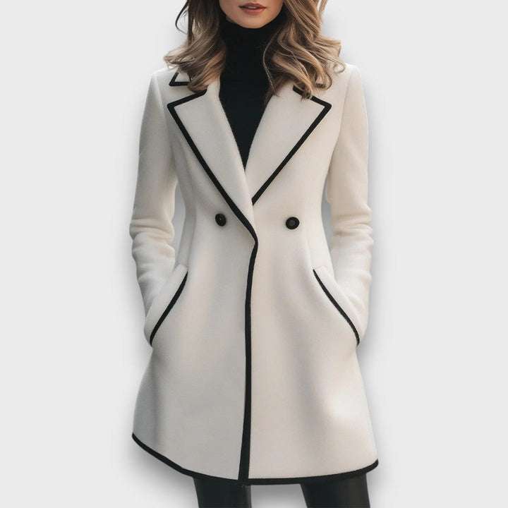 Adeline | Coat with Black Trim