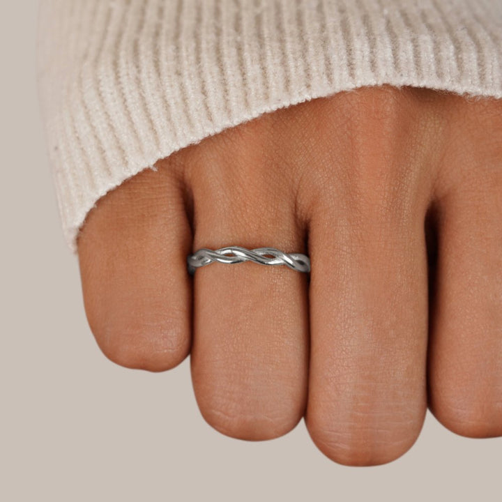 Infinity 18K Silver Spinner Ring