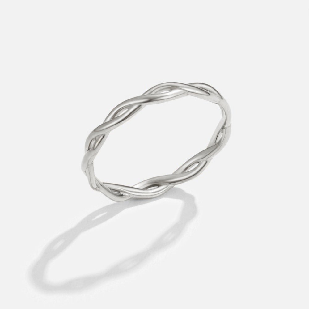 Infinity 18K Silver Spinner Ring