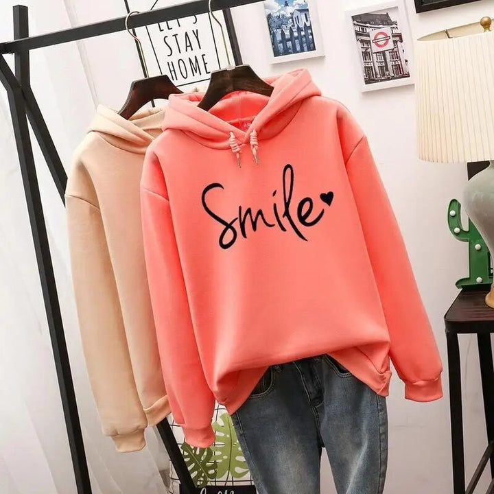 Cozy Graphic Smile Hoodie