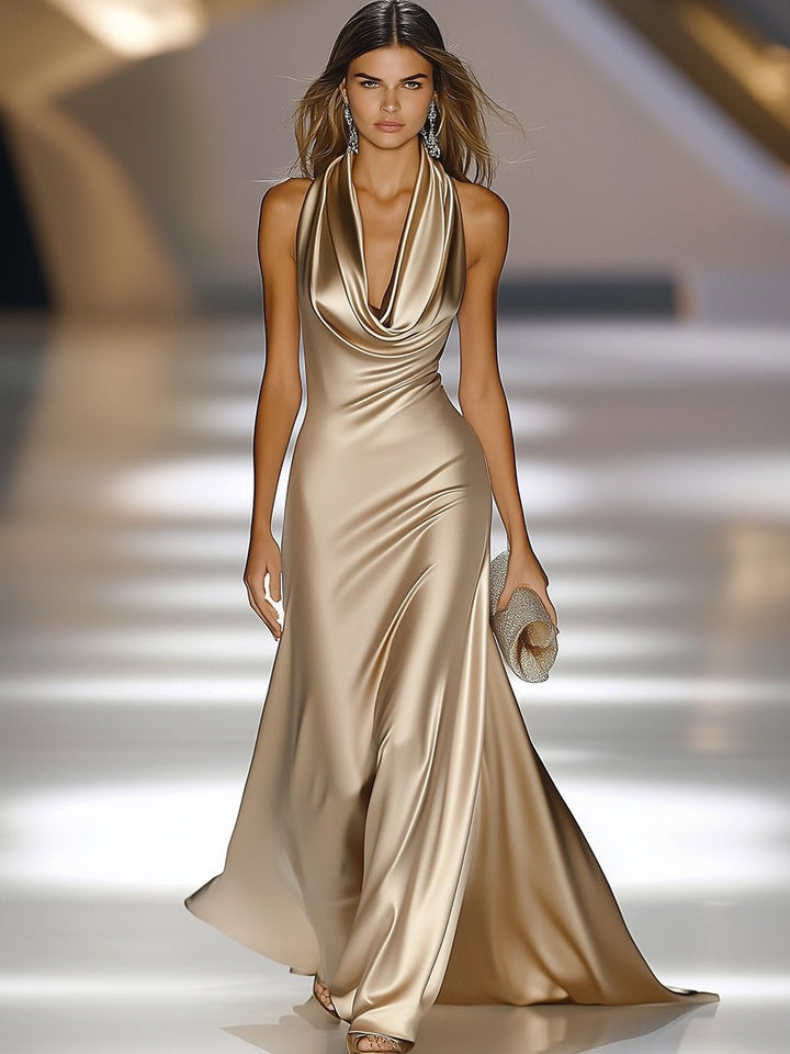 Tara | Satin Maxi Dress
