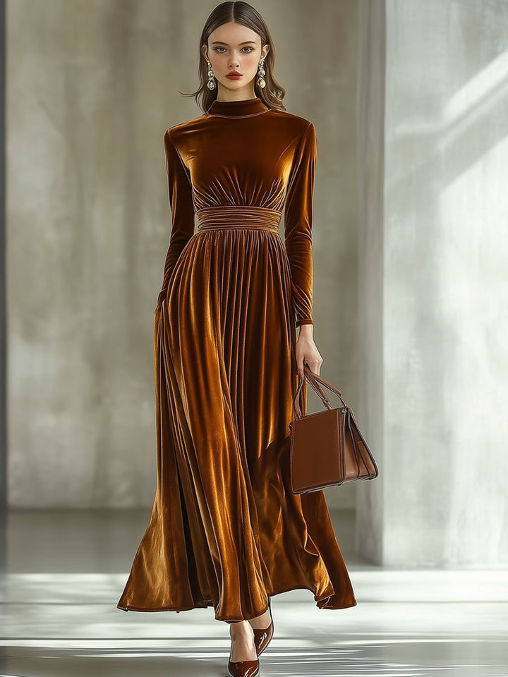 Hailey | Maxi Mid-high Neck Dress