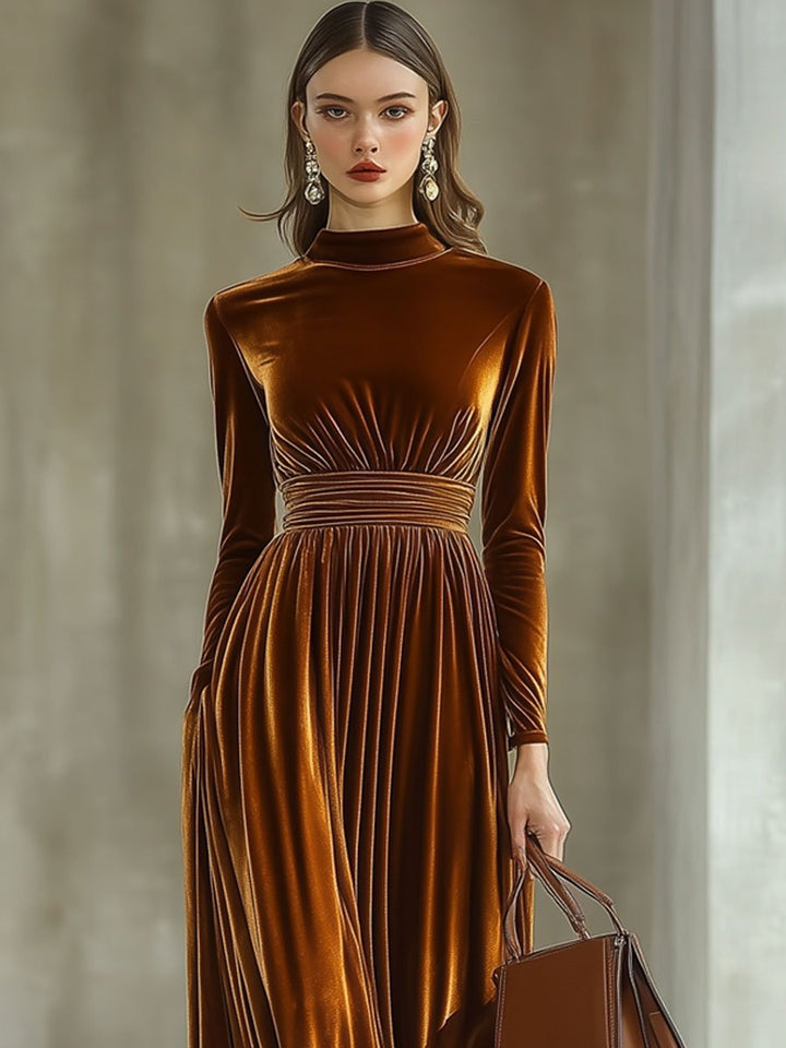 Hailey | Maxi Mid-high Neck Dress