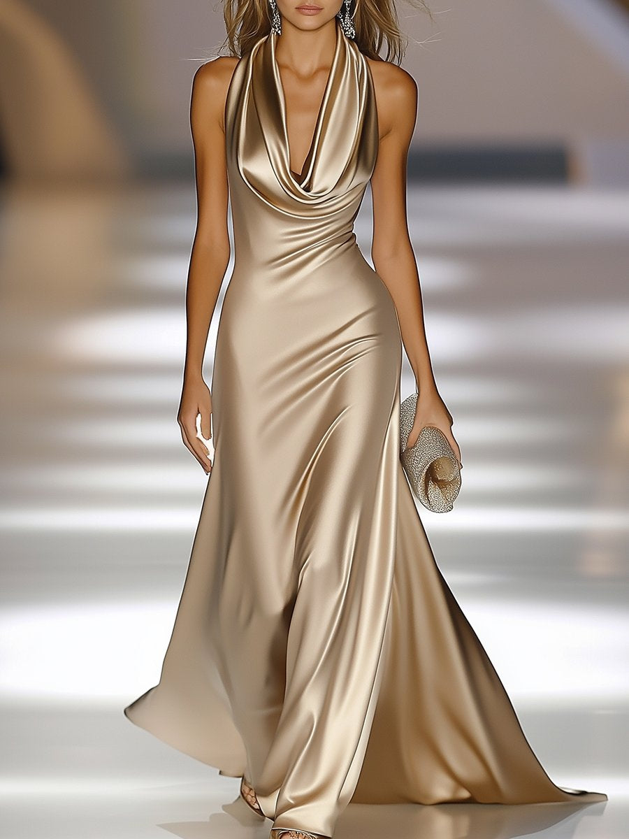 Tara | Satin Maxi Dress