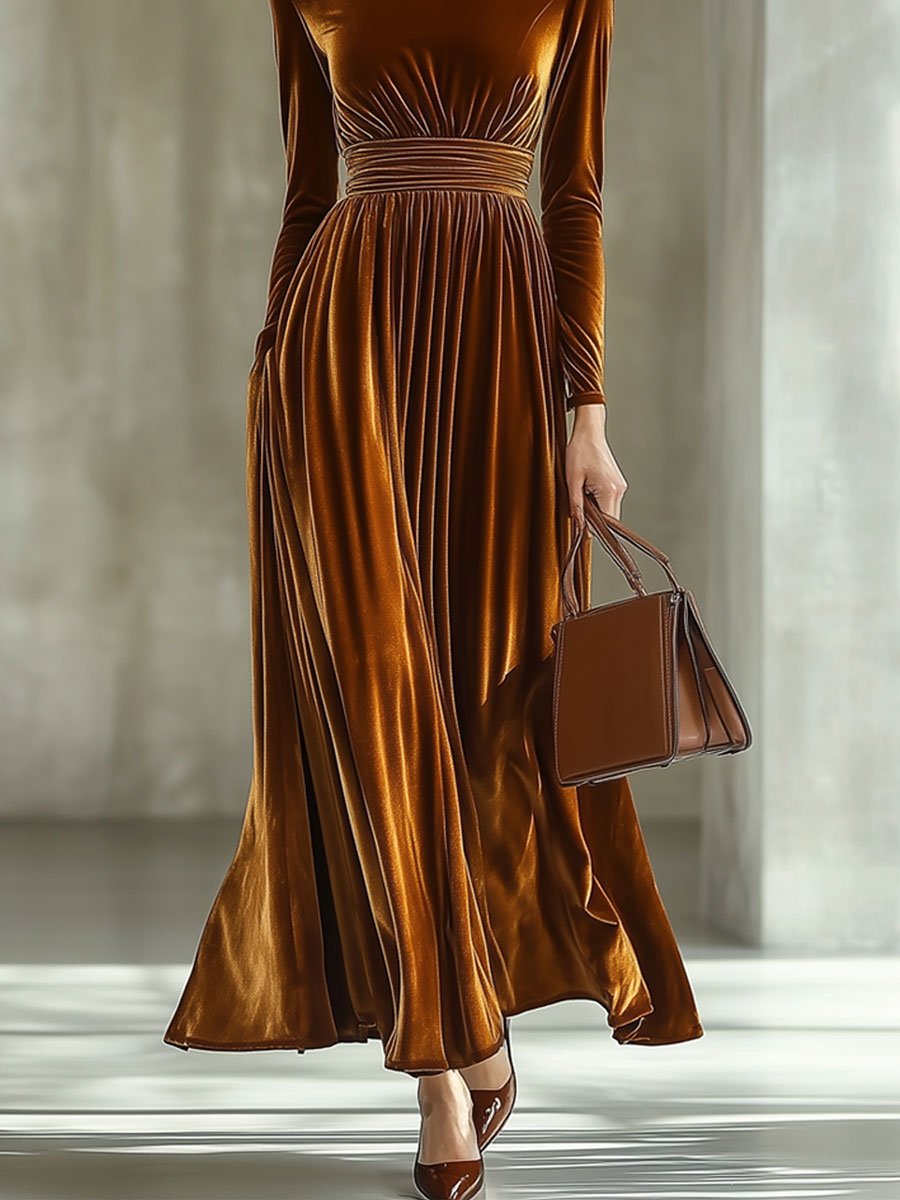 Hailey | Maxi Mid-high Neck Dress