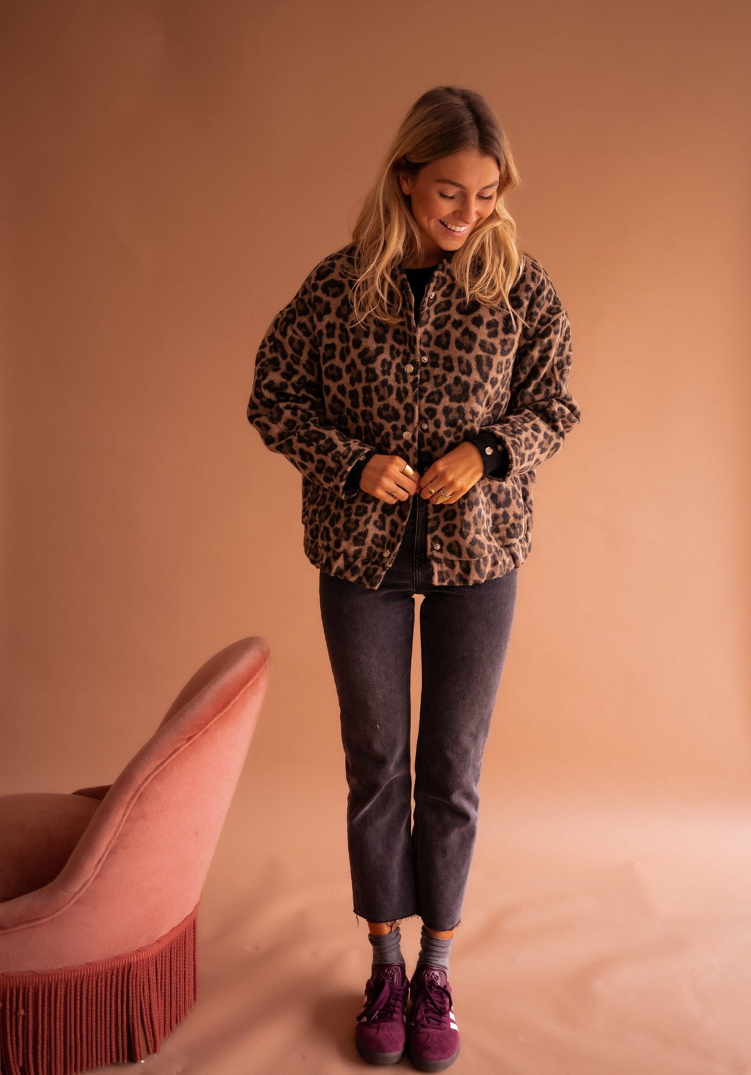Zara | Trendy Jacket with Leopard Print