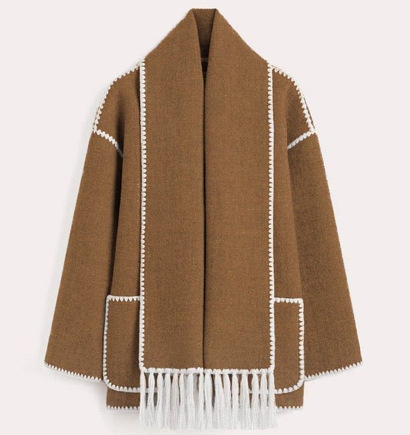 Charita | Soft Wool Blend Cape Jacket