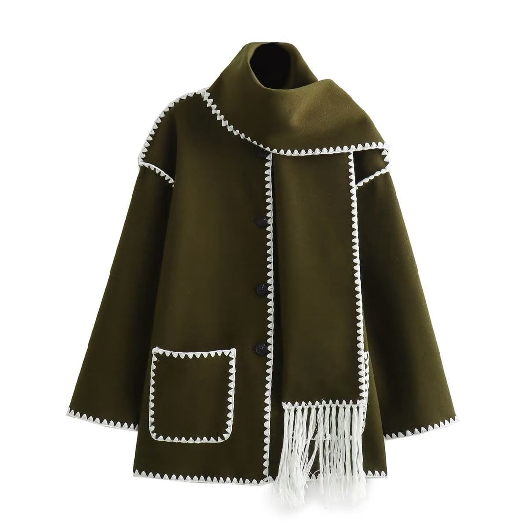 Charita | Soft Wool Blend Cape Jacket