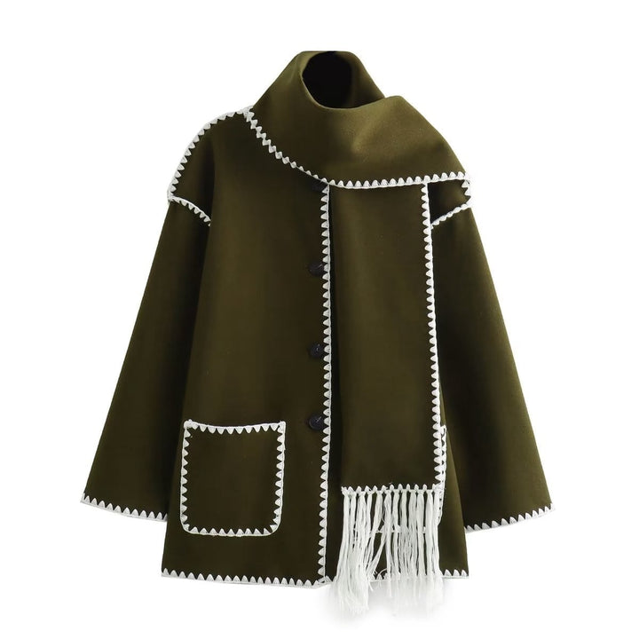 Charita | Soft Wool Blend Cape Jacket