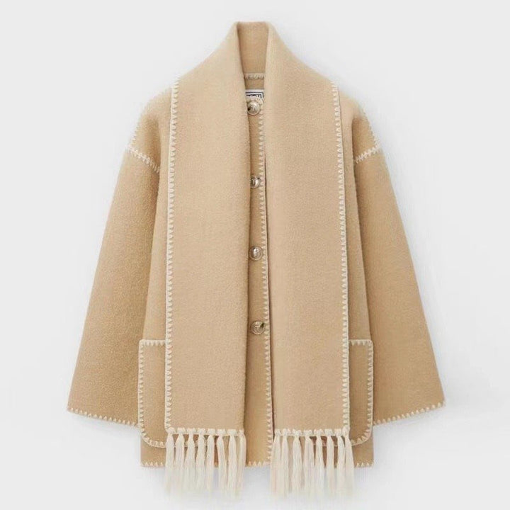 Charita | Soft Wool Blend Cape Jacket