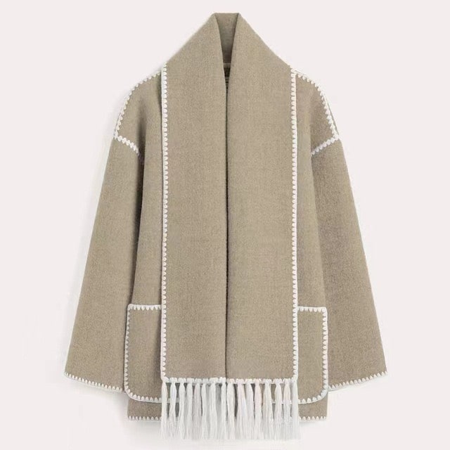 Charita | Soft Wool Blend Cape Jacket