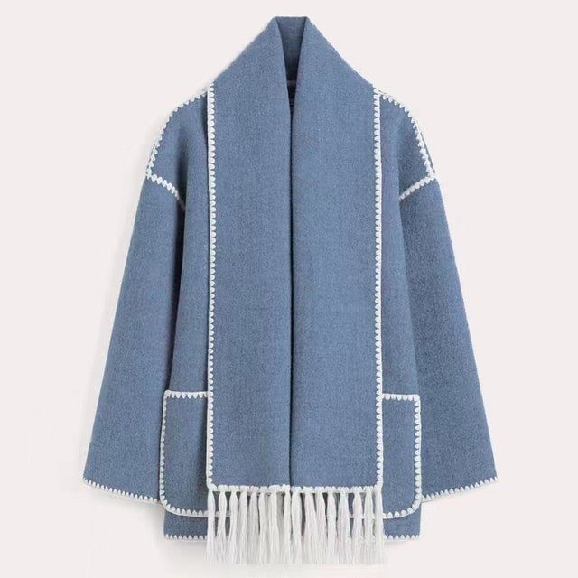 Charita | Soft Wool Blend Cape Jacket