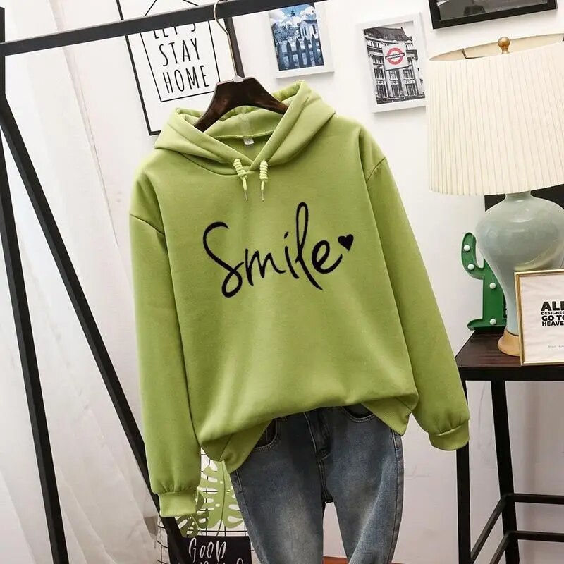 Cozy Graphic Smile Hoodie
