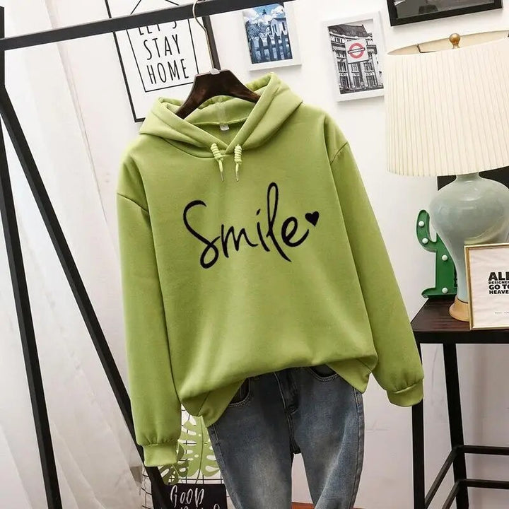 Cozy Graphic Smile Hoodie