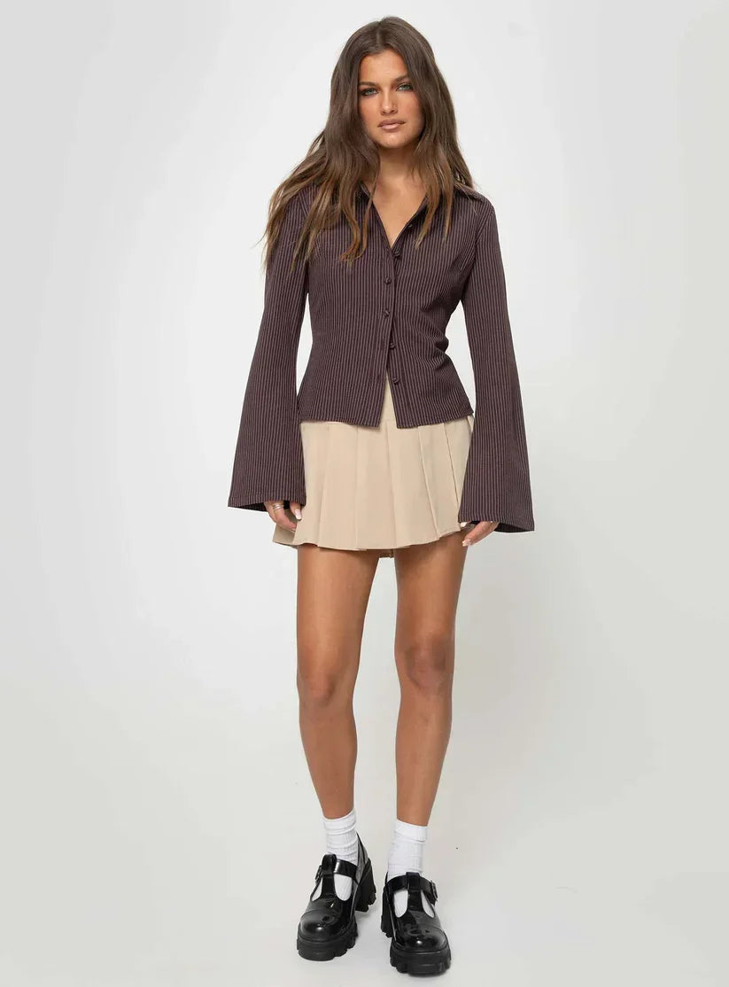 Julietta | Retro Style Top with Button Placket