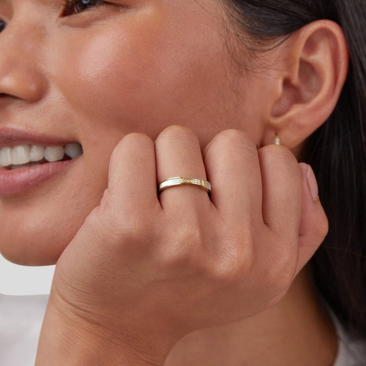 Eterna - Pearl & Crystal Ring