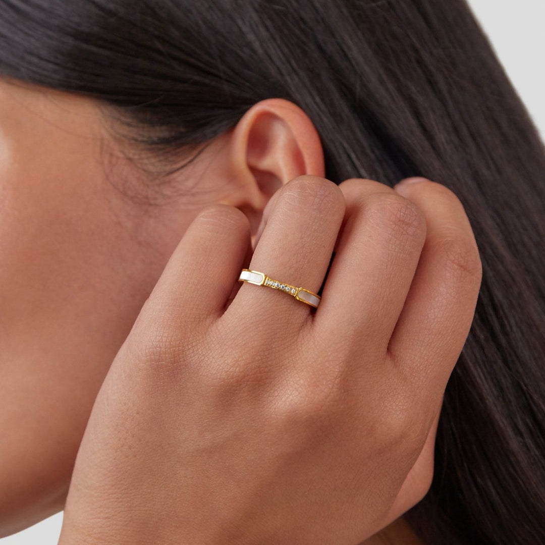 Eterna - Pearl & Crystal Ring