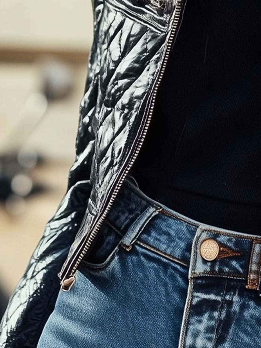 Khloé | Faux Fur Biker Jacket