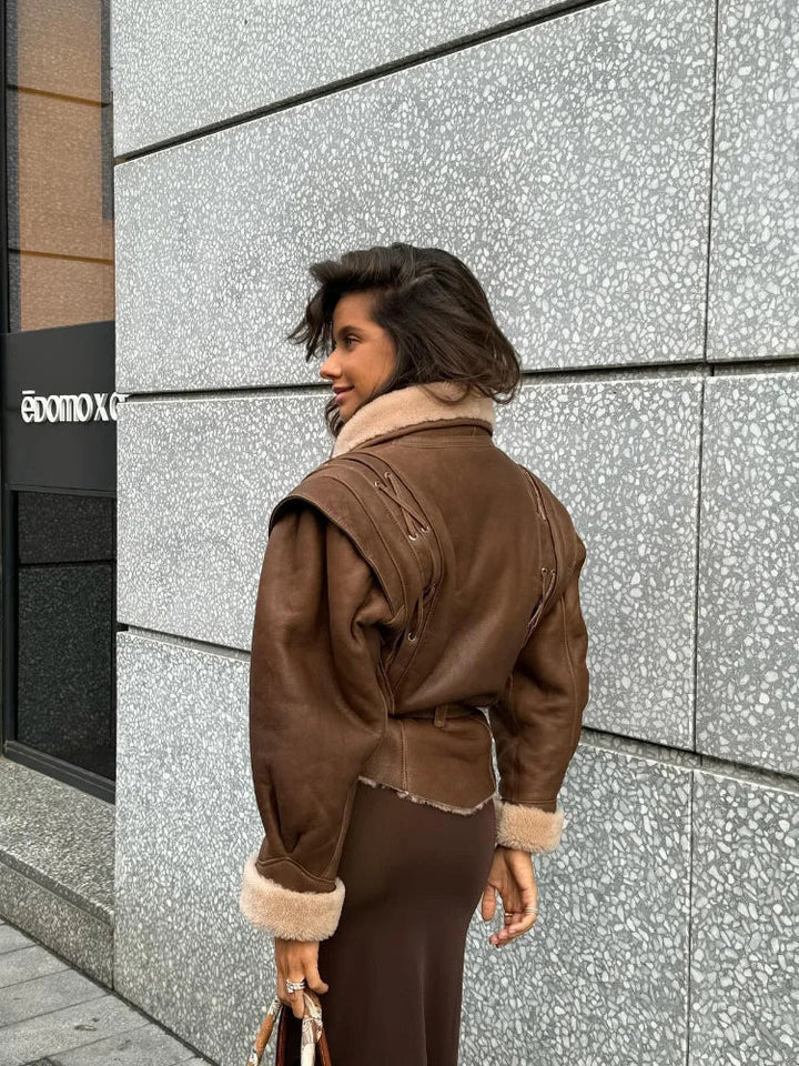 Abby | Vintage leather look jacket
