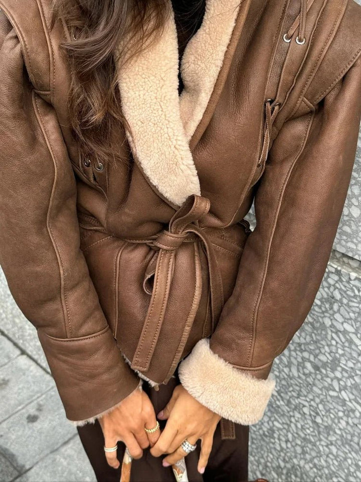 Abby | Vintage leather look jacket