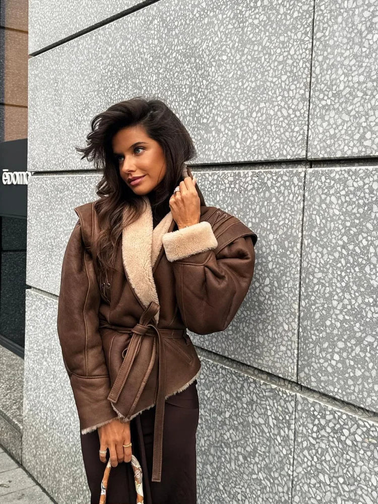 Abby | Vintage leather look jacket