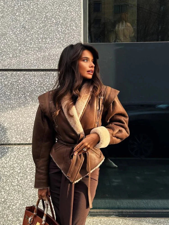 Abby | Vintage leather look jacket