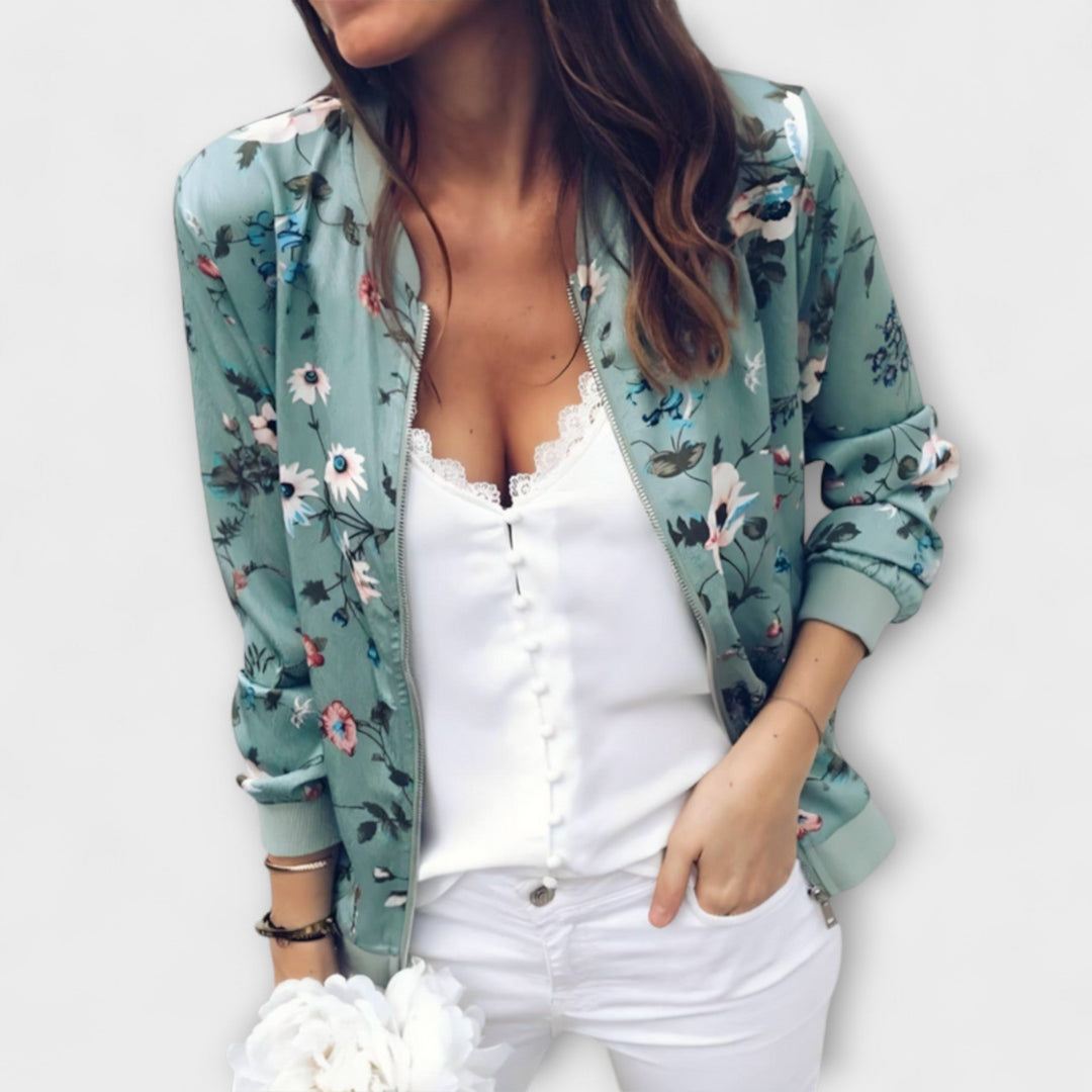 Selena | Stylish Floral Bomber Jacket