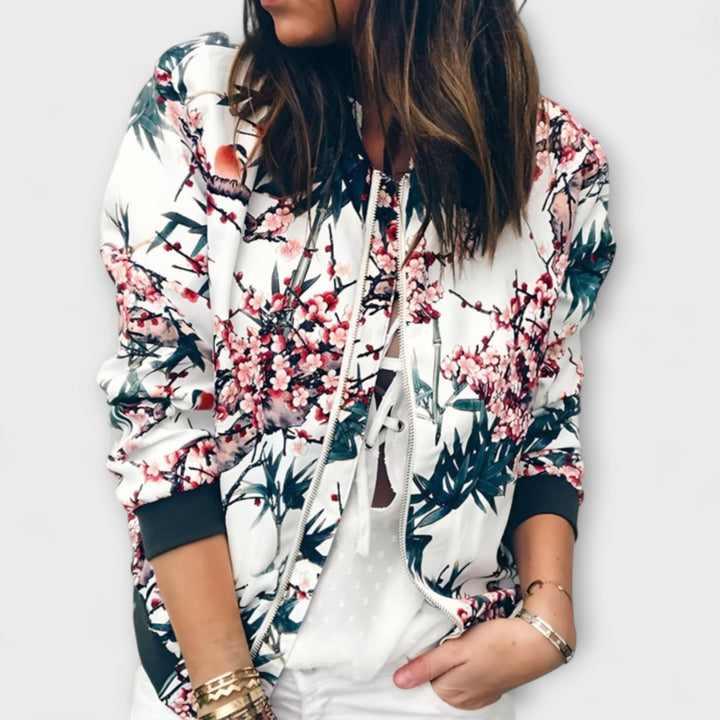 Selena | Stylish Floral Bomber Jacket