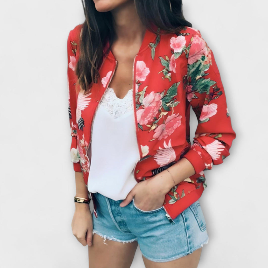 Selena | Stylish Floral Bomber Jacket