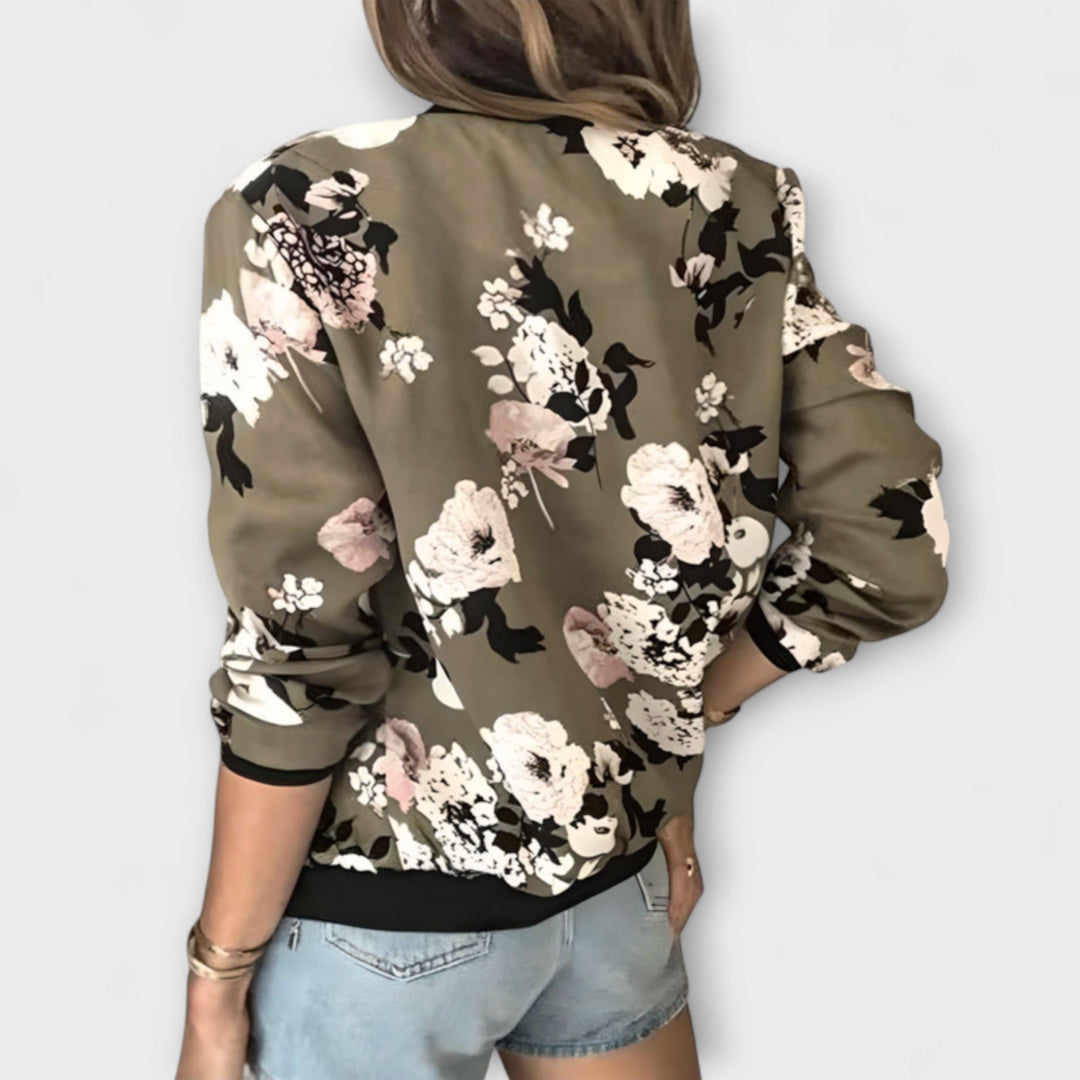 Selena | Stylish Floral Bomber Jacket