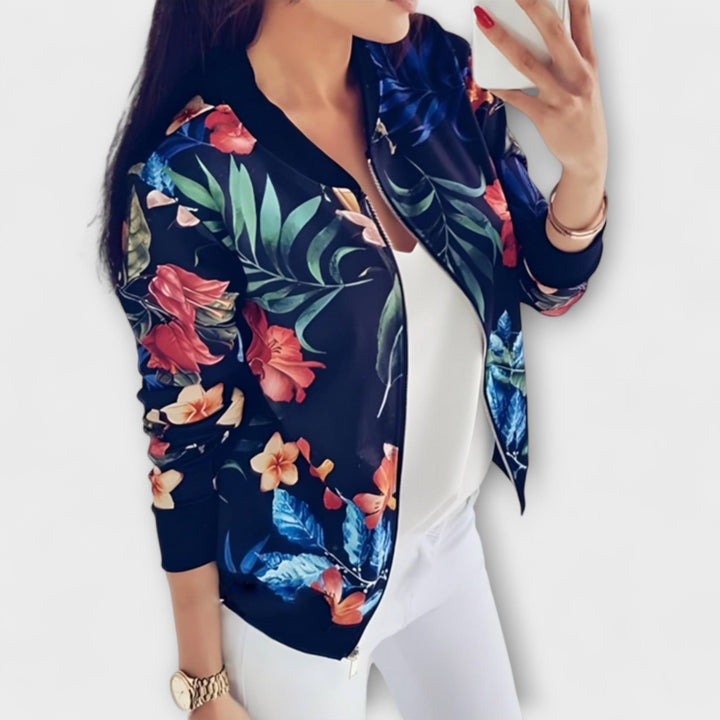 Selena | Stylish Floral Bomber Jacket