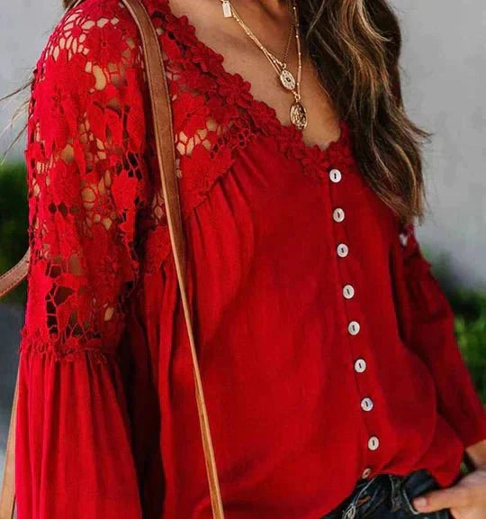 Lily| Floral Lace Blouse