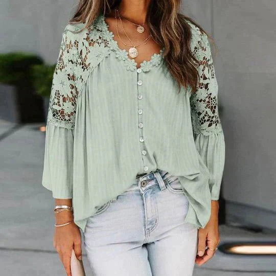 Lily| Floral Lace Blouse