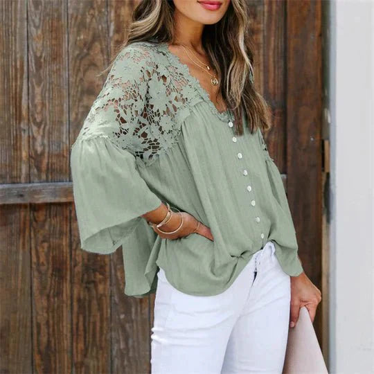 Lily| Floral Lace Blouse
